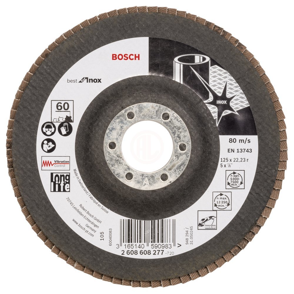 Bosch Flap Zımpara Diski 125 Mm 60 Kum Best For İnox - 2608608277