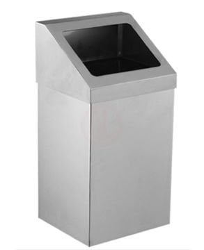 Palex Krom Açık Çatı Kapaklı Çöp Kovası 54 Lt 430 Kalite - 3834-354