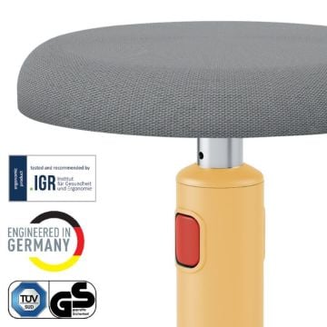 Leitz Ergo Active Ayaklı Tabure 2'Si 1 Arada, Sit Stand Stool, 65180019, Sarı