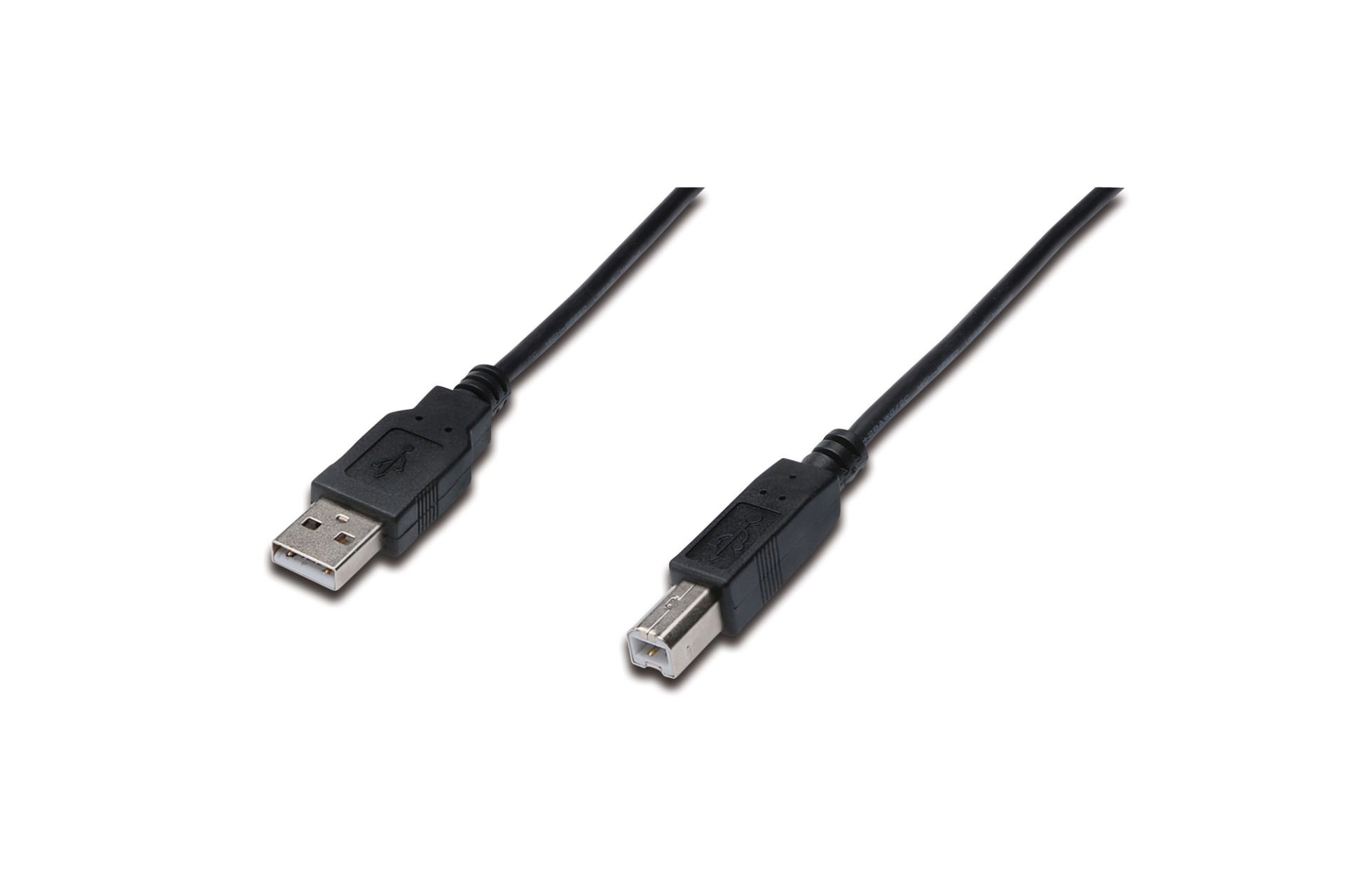 Assmann Usb 2.0 Bağlantı Kablosu, Usb A Erkek - Usb B Erkek B, 1.8 Mt, Awg 28, Usb 2.0 Uyumlu, Ul, Siyah Renk