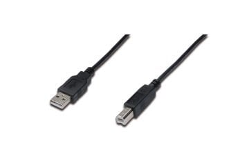 Assmann Usb 2.0 Bağlantı Kablosu, Usb A Erkek - Usb B Erkek B, 1.8 Mt, Awg 28, Usb 2.0 Uyumlu, Ul, Siyah Renk