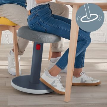 Leitz Ergo Active Ayaklı Tabure 2'Si 1 Arada, Sit Stand Stool, 65180089, Gri