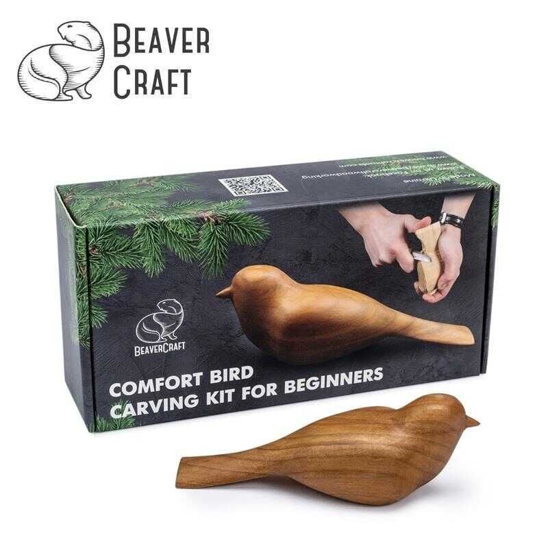 BeaverCraft DIY01 Ahşap Kuş Figürü Oyma Hobi Seti