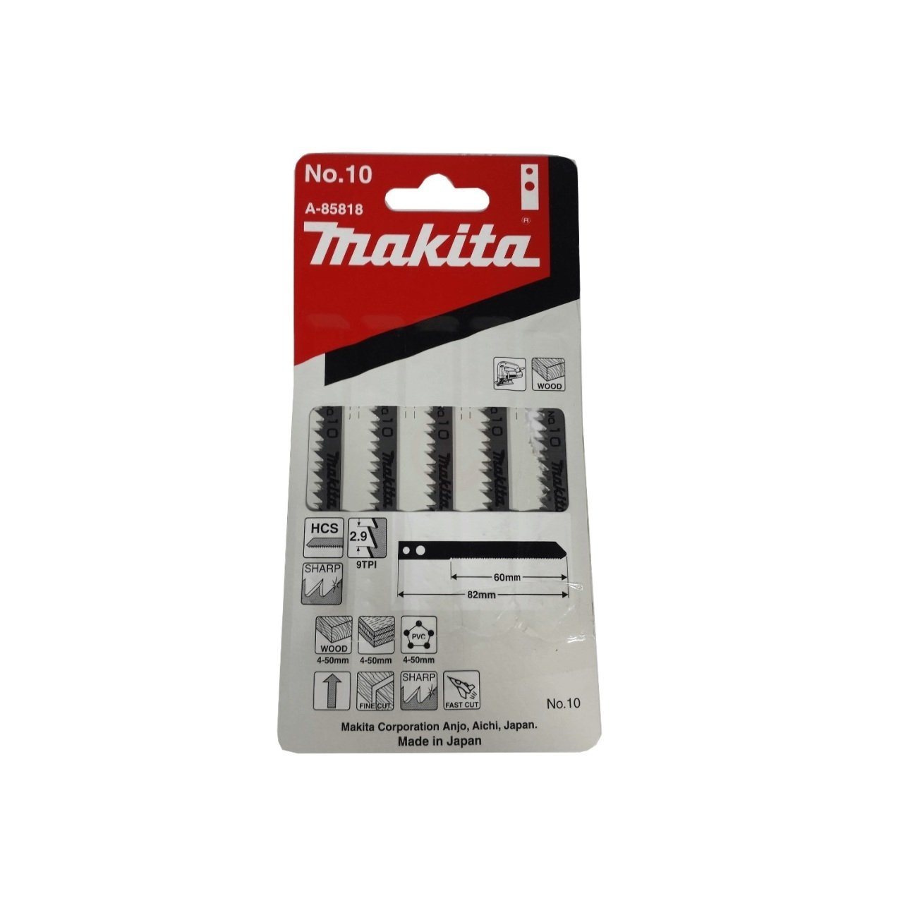 Makita A-85818 DEKUPAJ TESTERE NO 10 AHŞAP VE PLASTİK KES - MAAA85818