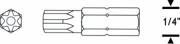 Proscr Delikli Torx Bits Uç T9 25Mm - PRSC03205