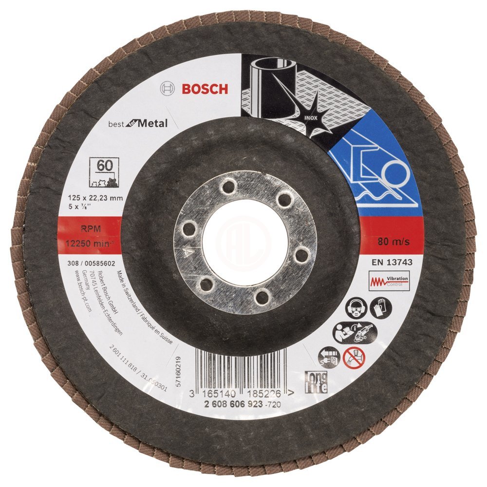 Bosch Zirkon-Alox Flap Zımpara Diski X571 Best For Metal 125x22,23 mm 60 Kum - 2608606923