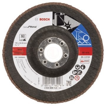 Bosch Zirkon-Alox Flap Zımpara Diski X571 Best For Metal 125x22,23 mm 60 Kum - 2608606923