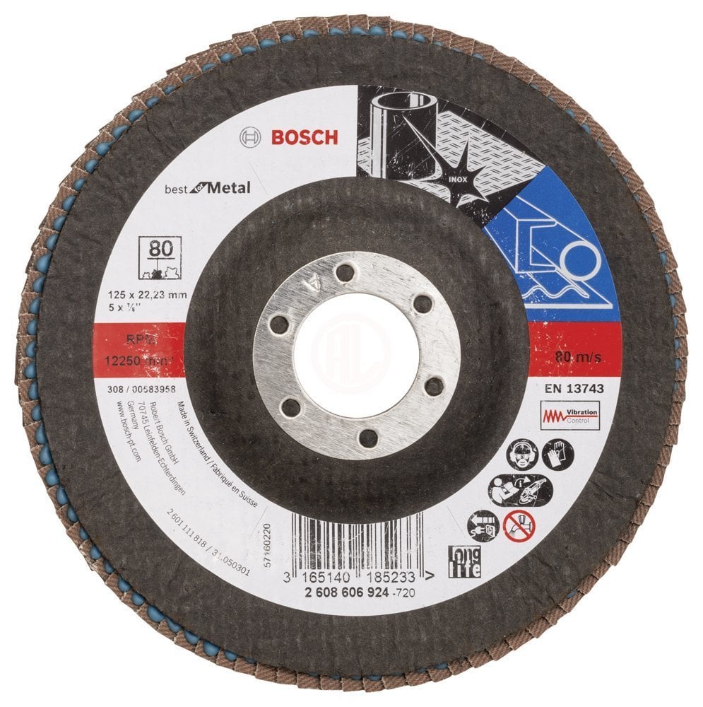 Bosch Zirkon-Alox Flap Zımpara Diski X571 Best For Metal 125x22,23 mm 80 Kum - 2608606924