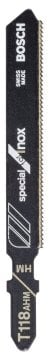Bosch Dekupaj Testere Bıçağı Special For Inox T 118 AHM 83 mm (3 Adet) - 2608630663