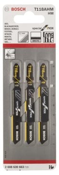Bosch Dekupaj Testere Bıçağı Special For Inox T 118 AHM 83 mm (3 Adet) - 2608630663