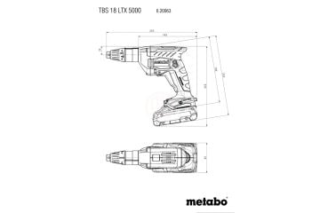 Metabo Akülü Alçıpan Vidalama Matkabı TBS 18 LTX BL 5000 (Aküsüz)
