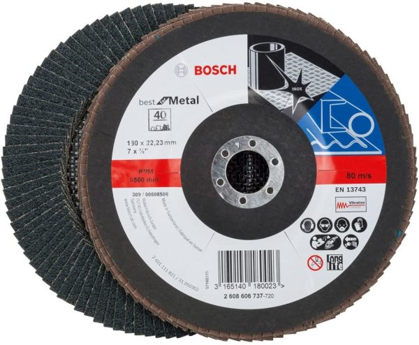 Bosch Zirkon-Alox Flap Zımpara Diski X571 Best For Metal 180x22,23 mm 40 Kum - 2608606737