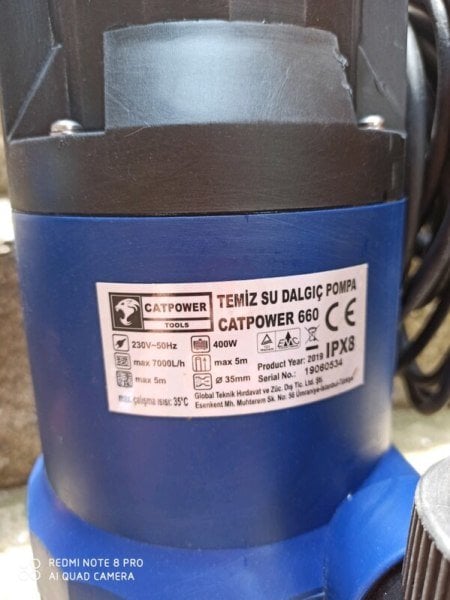 Catpower Dalgıç Pompa Temiz Su 660 (400W)