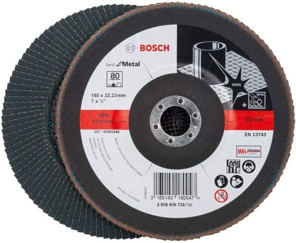 Bosch Zirkon-Alox Flap Zımpara Diski X571 Best For Metal 180x22,23 mm 80 Kum - 2608606739