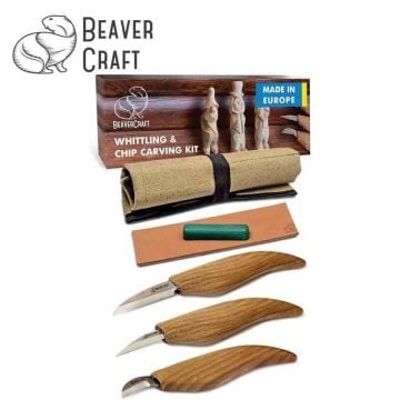 BeaverCraft S15 Çip Oyma ve Yontma Bıçağı Seti, 6 Parça