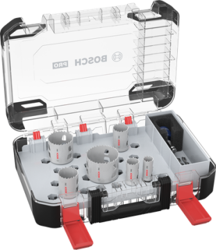 Bosch Aksesuar PRO Multi Material PC-Plus Delik Açma Testeresi Set 9 Parça (20-25-32-38-51-64 mm Çap / 44 mm Yükseklik)