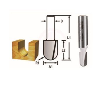 Makita Freze Ucu Dalma Yarım Ay Kanal Bıçağı (Çift Bıçak) 8x7,9x40 mm (D-47983)