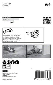 Bosch Starlock Aksesuarı / Expert Starlock Testere Ucu MM ACZ105ET (1 Adet) - 2608664208