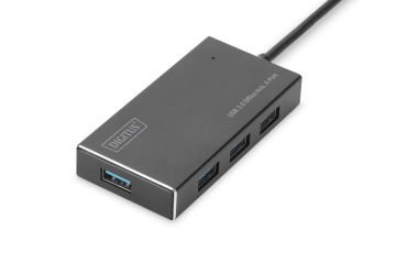 Assmann Digitus 4 Port Usb 3.0 Hub, 5V/2A Güç Adaptörü Dahil, Alüminyum