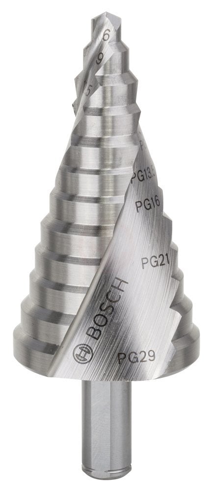 Bosch Spiral Kanallı HSS 12 Kademeli Matkap Ucu Üç Yüzeyli Şaft PG7 - PG29 - 2608587428