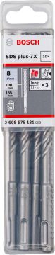Bosch SDS Plus-7X Kırıcı Delici Uç 8,0x165 mm (10 Adet) - 2608576181