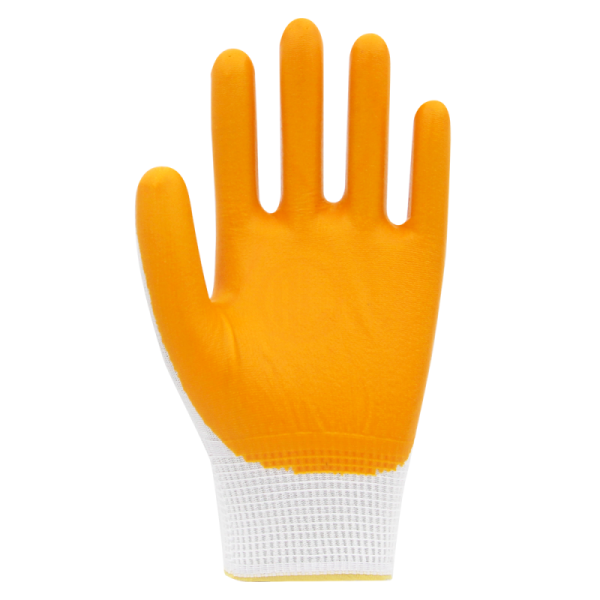 Beybi PN7 Yarı Nitril Kaplı Örgü Polyester Eldiven Sarı No 9