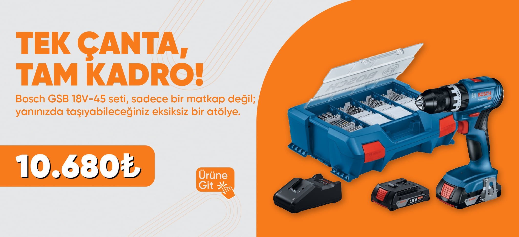 Bosch GSB 18V-45 Seti