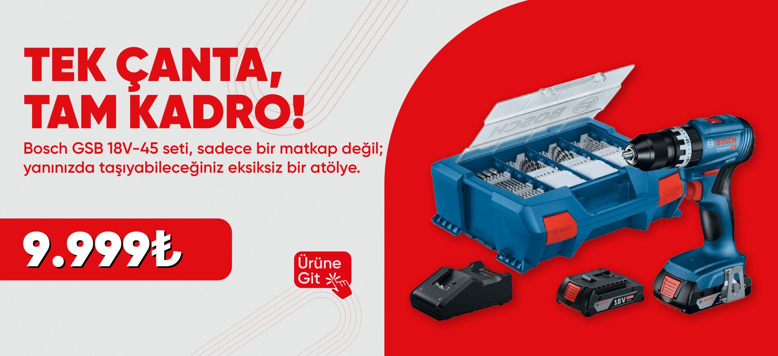 Bosch GSB 18V-45 Seti