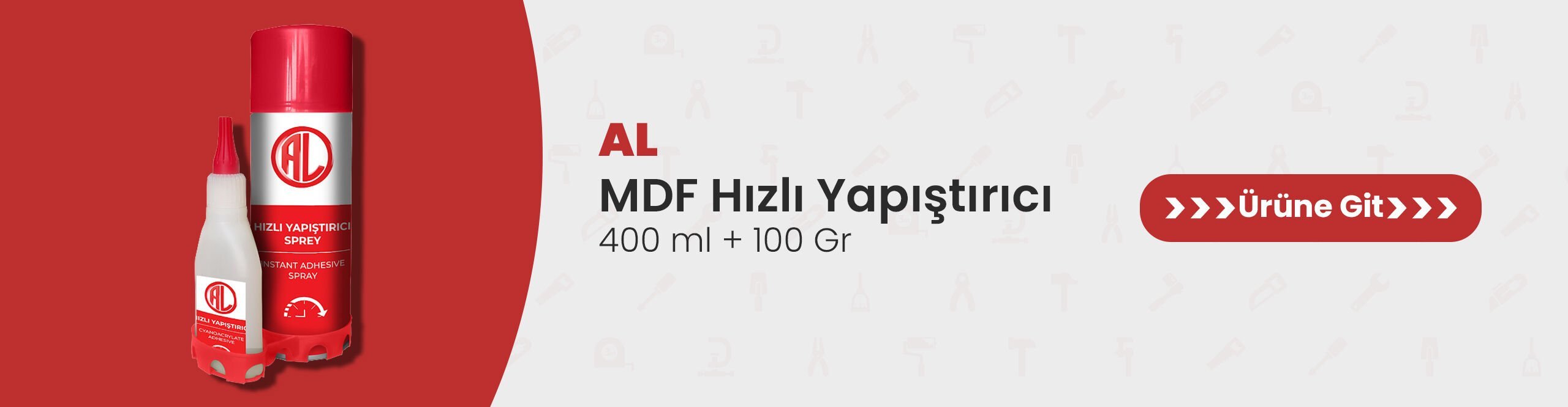 AL MDF Hızlı Yapıştırıcı 400 ml + 100 Gr