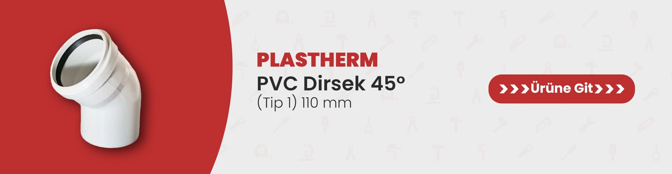 Plastherm PVC Dirsek 45° (Tip 1) 110 mm - PV031100100