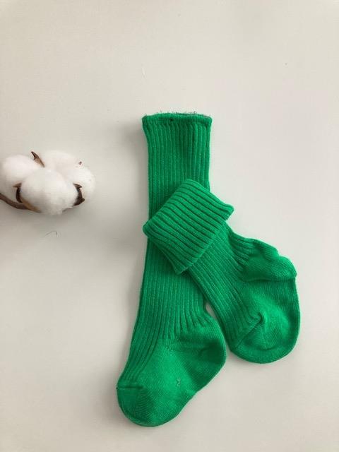 Yeşil Fitilli Diz Altı Çorap