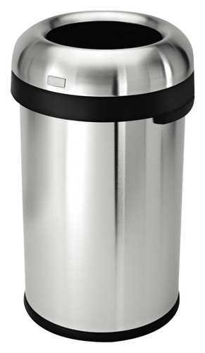 80L OPEN BULLET BIN BRUSHED S/S