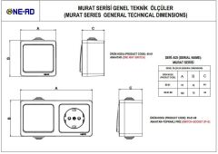 Ne-Ad Murat 95-01 Sıvaüstü Anahtar