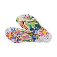 HAVAIANAS SLIM TROPICAL WHITE/BLUE 37/38