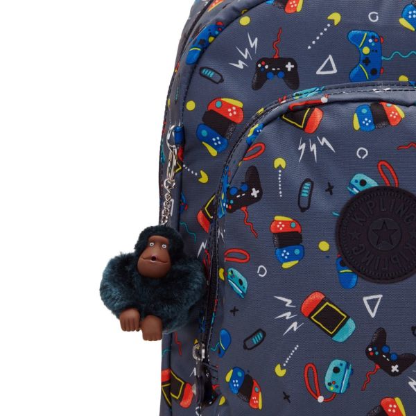 KIPLING CLASS ROOM Gaming Grey Backpacks