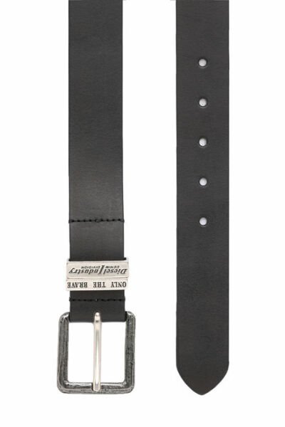 DIESEL LOGO B-GUARANTEE BELT BLK