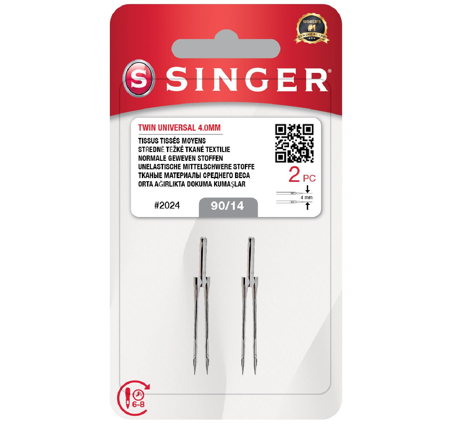 Singer Çift İğne 4mm ( 90/14)