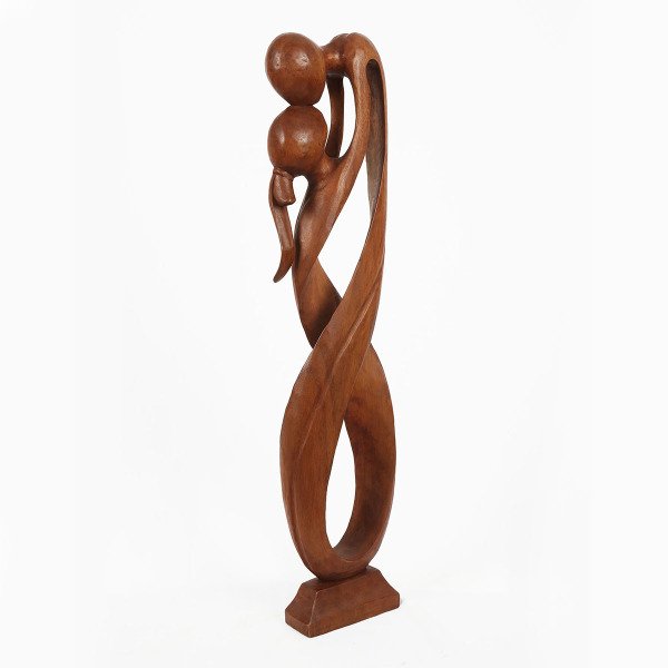 SUWEN AĞACI EL YAPIMI  ABSTRACT BİBLO, ÖPÜŞEN SEVGİLİLER 80 CM