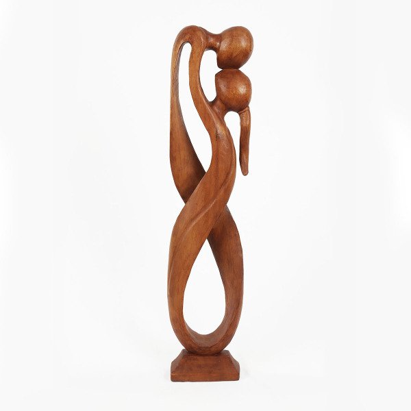 SUWEN AĞACI EL YAPIMI  ABSTRACT BİBLO, ÖPÜŞEN SEVGİLİLER 80 CM