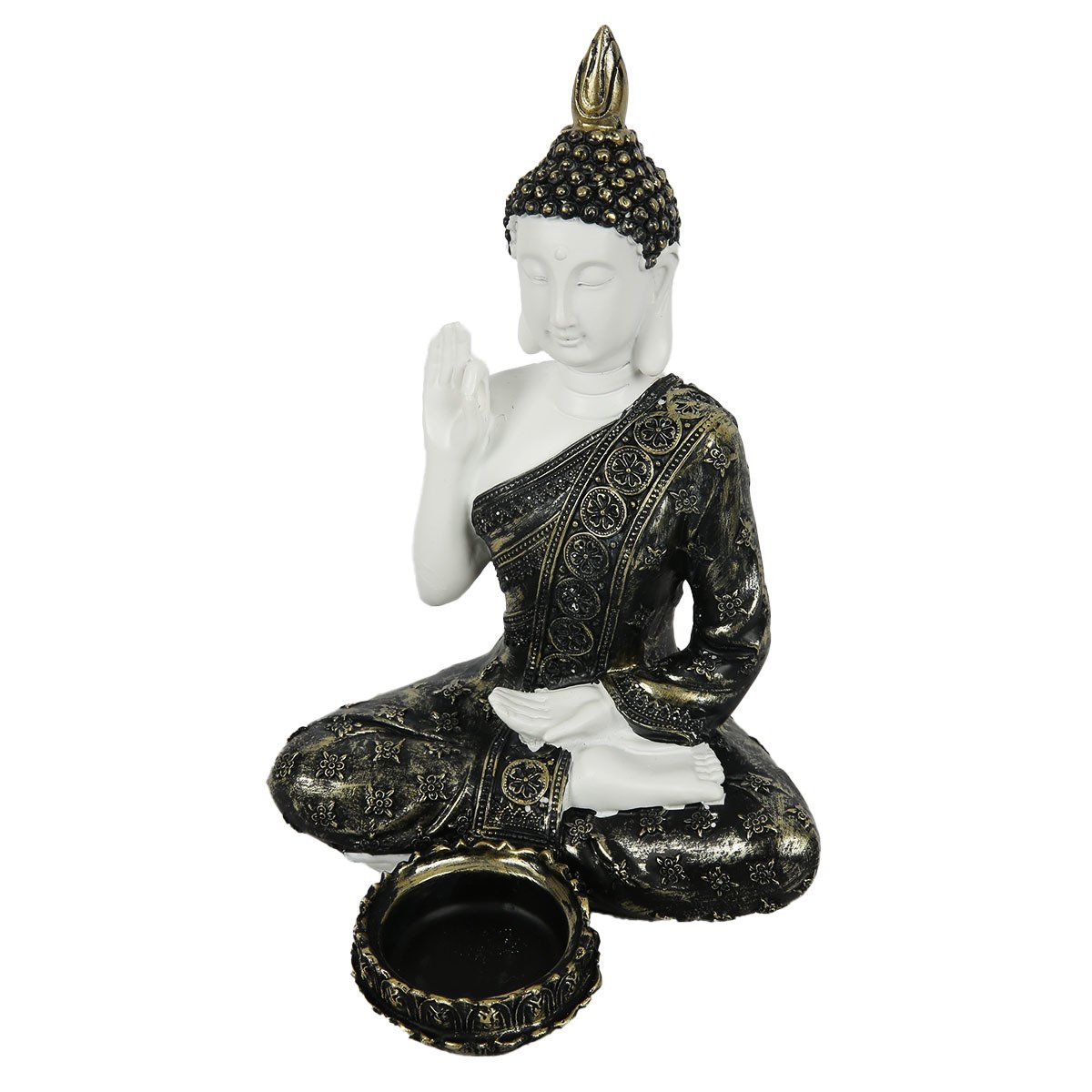 POLYESTER BUDDHA TEALIGHT MUMLUK 13*19 CM