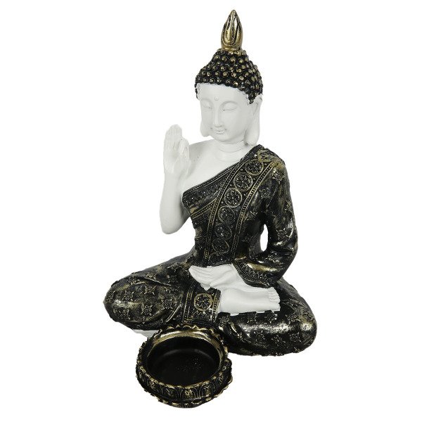 POLYESTER BUDDHA TEALIGHT MUMLUK 13*19 CM