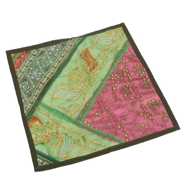 HİNDİSTAN EL İŞLEMELİ PATCHWORK MİNDER KILIFI 3 RENK   42*42 CM