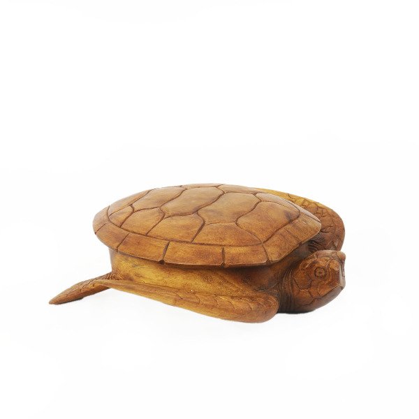 AHŞAP KAPLUMBAĞA KAPAKLI ÇEREZLİK 35 CM