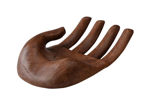 AHŞAP EL YAPIMI EL PEÇETELİK/ MEYVELİK 20*13CM