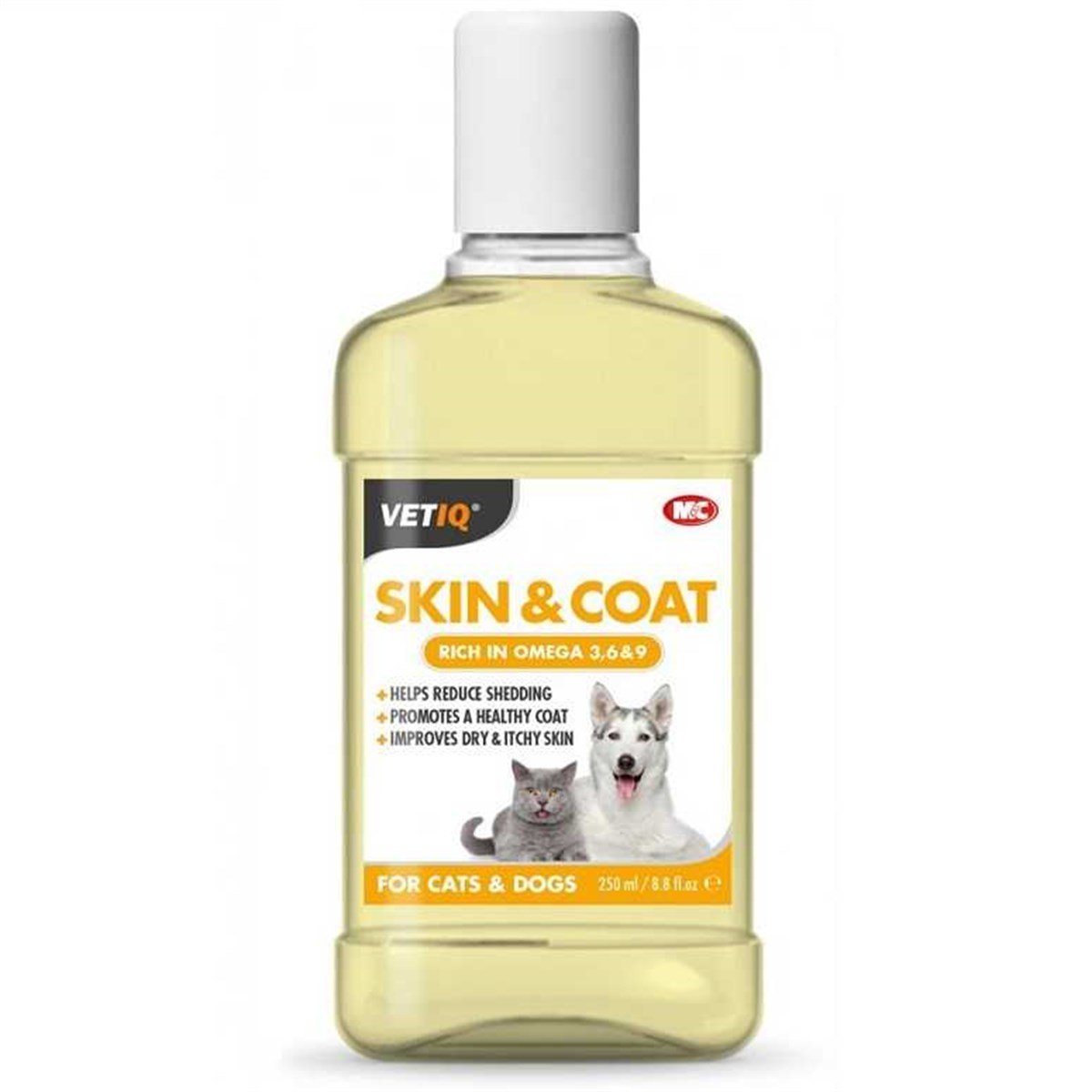 Vetiq Skin&Coat Kedi ve Köpekler İçin Sıvı Omega 3&6 Takviyesi 250 ml