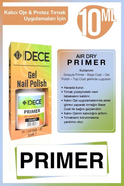 DECE Primer + Base Coat + Top Coat 10ml 3'lü Kat Seti