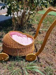 Rattan Oyuncak Bebek Arabası