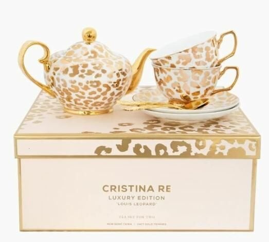 Luxury Louis Leopard Two Cup Teaset - Limited Edition