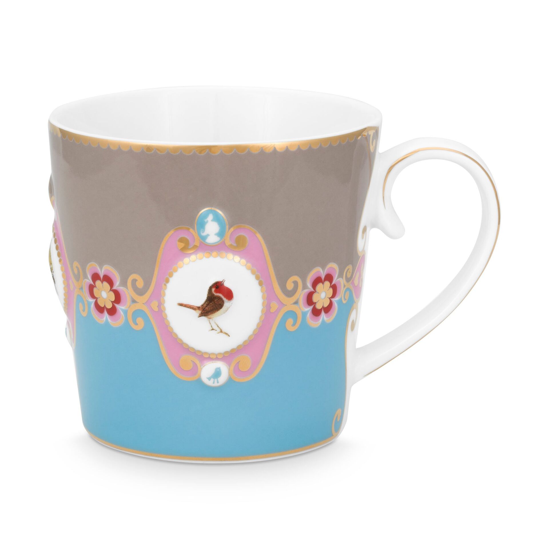 Love Bird Mug, Mavi / Haki