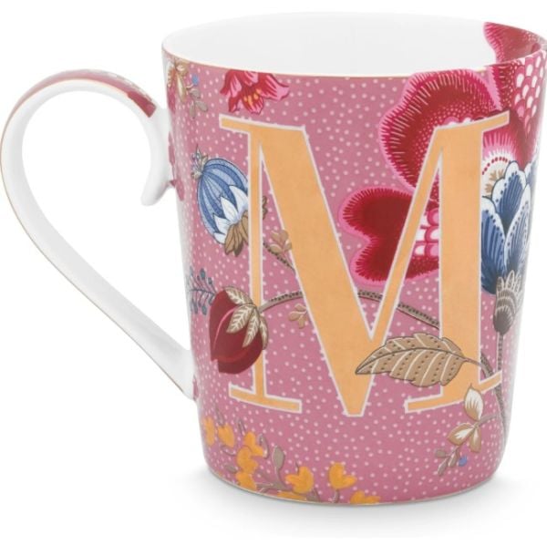 Pip Studio Harfli Mug Pembe M 350 ml